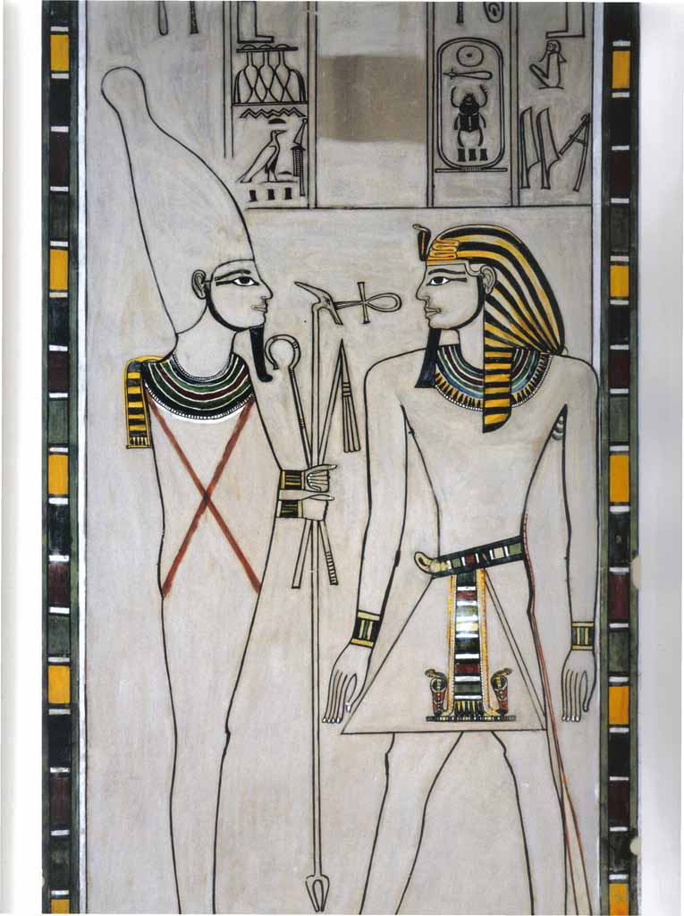 Изображение фараона Аменхотепа II и бога Осириса